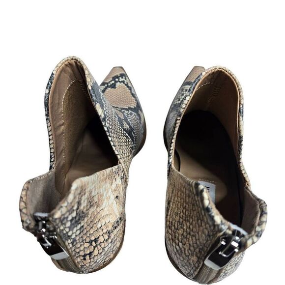 Steve Madden Camryn Ankle Boot Tan Snake Print Size 8 - Picture 7 of 12
